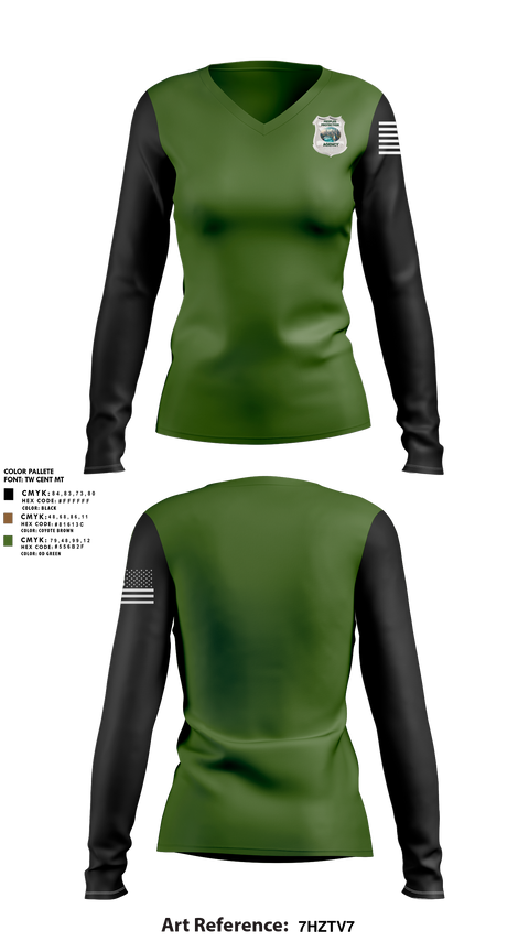Womens Long Sleeve Vneck Shirt, Peoples Protection Agency, LLC, , Teamtime, Team time, sublimation, custom sports apparel, team uniforms, spirit wear, spiritwear, sports uniforms, custom shirts, team store, custom team store, fundraiser sports, apparel fundraiser