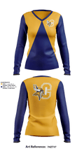 Walled Lake Central Gymnastics 93102684 Women's Long Sleeve V-neck Shirt -1 41