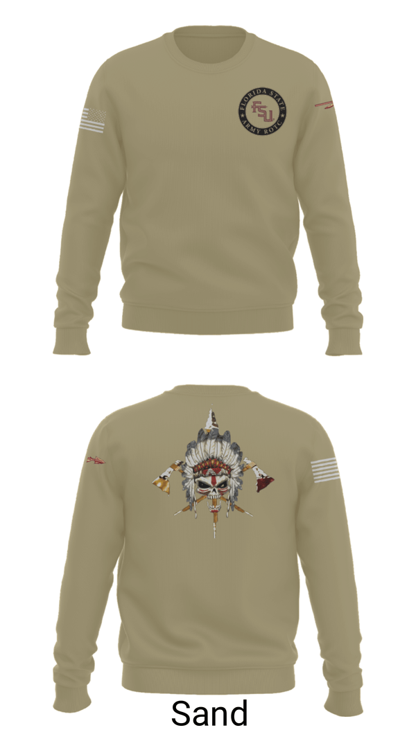 Crew Neck Sweatshirt, Seminole Battalion, Army, Teamtime, Team time, sublimation, custom sports apparel, team uniforms, spirit wear, spiritwear, sports uniforms, custom shirts, team store, custom team store, fundraiser sports, apparel fundraiser