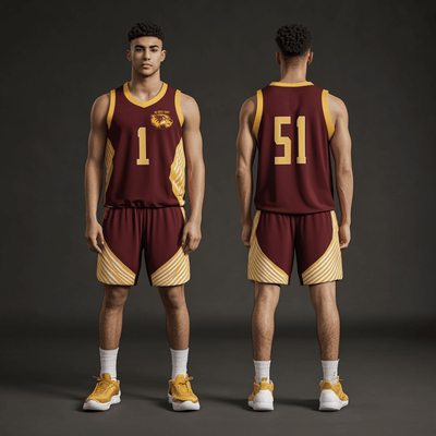 Au Gres-Sims High School Basketball 7480620 Basketball Uniform - 1