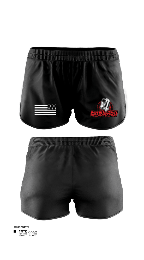 Womens Shorts, Voice of The People USA Radio Network, , Teamtime, Team time, sublimation, custom sports apparel, team uniforms, spirit wear, spiritwear, sports uniforms, custom shirts, team store, custom team store, fundraiser sports, apparel fundraiser
