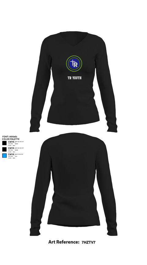 Womens Long Sleeve Vneck Shirt 1, TR youth, , Teamtime, Team time, sublimation, custom sports apparel, team uniforms, spirit wear, spiritwear, sports uniforms, custom shirts, team store, custom team store, fundraiser sports, apparel fundraiser
