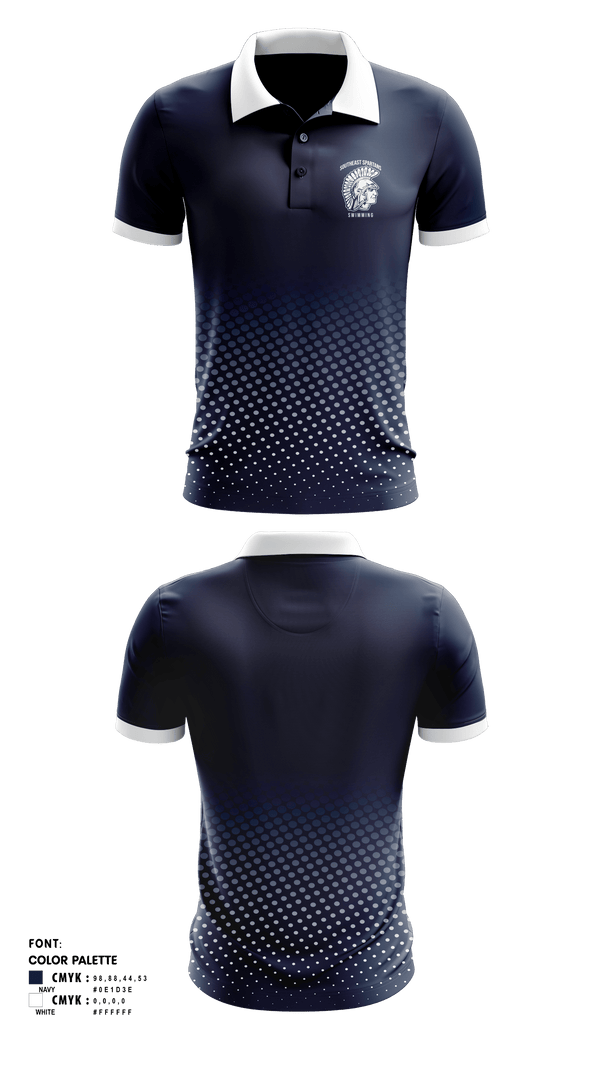 Short Sleeve Performance Polo, Southeast High School Swimming, Swimming, Teamtime, Team time, sublimation, custom sports apparel, team uniforms, spirit wear, spiritwear, sports uniforms, custom shirts, team store, custom team store, fundraiser sports, apparel fundraiser