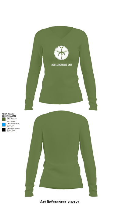 Delta Defense Unit 32292143 Women's Long Sleeve V-neck Shirt - 40