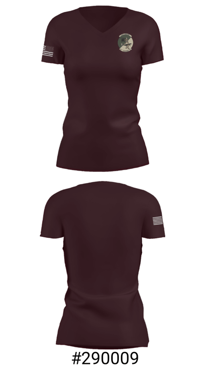 Charlie C 1-158th AHB 10872896 Women's Short Sleeve V-neck Shirt - 21