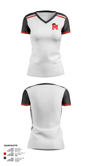 Womens Short Sleeve Vneck Shirt, Morrison High School Basketball, Women's Basketball, Teamtime, Team time, sublimation, custom sports apparel, team uniforms, spirit wear, spiritwear, sports uniforms, custom shirts, team store, custom team store, fundraiser sports, apparel fundraiser