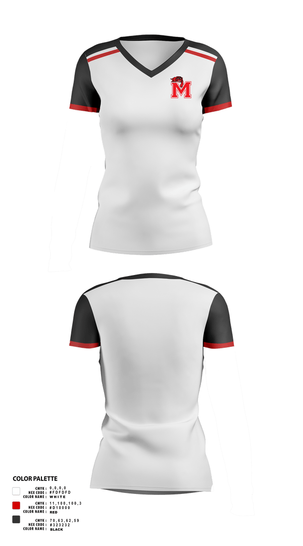 Womens Short Sleeve Vneck Shirt, Morrison High School Basketball, Women's Basketball, Teamtime, Team time, sublimation, custom sports apparel, team uniforms, spirit wear, spiritwear, sports uniforms, custom shirts, team store, custom team store, fundraiser sports, apparel fundraiser