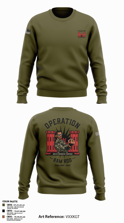 305th En Co 82429511 Crew Neck Sweatshirt - 5