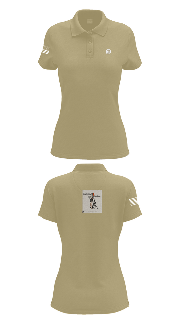 Womens Short Sleeve Performance Polo, a-co 2-2in 3/10, Army, Teamtime, Team time, sublimation, custom sports apparel, team uniforms, spirit wear, spiritwear, sports uniforms, custom shirts, team store, custom team store, fundraiser sports, apparel fundraiser