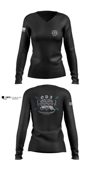 Womens Long Sleeve Vneck Shirt, 9135, National Guard, Teamtime, Team time, sublimation, custom sports apparel, team uniforms, spirit wear, spiritwear, sports uniforms, custom shirts, team store, custom team store, fundraiser sports, apparel fundraiser