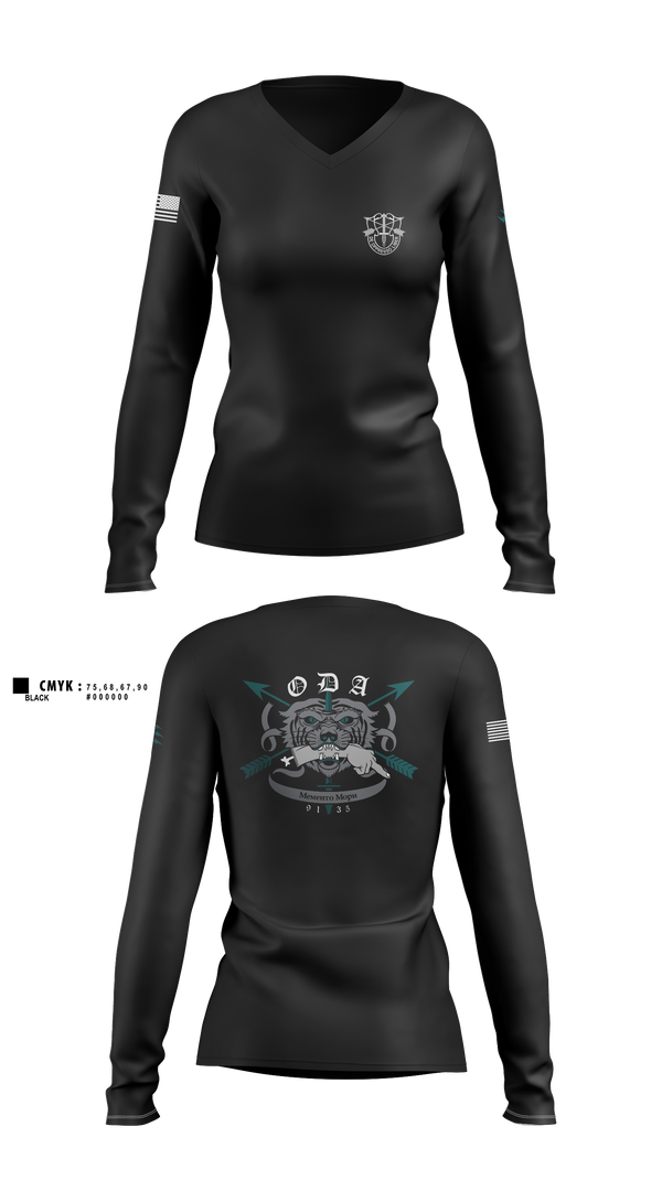 Womens Long Sleeve Vneck Shirt, 9135, National Guard, Teamtime, Team time, sublimation, custom sports apparel, team uniforms, spirit wear, spiritwear, sports uniforms, custom shirts, team store, custom team store, fundraiser sports, apparel fundraiser