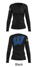 James B Hunt High School Football 49047350 Women's Long Sleeve V-neck Shirt - 35