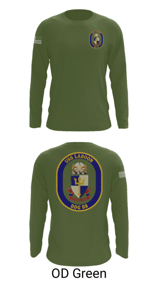 Long Sleeve Performance Shirt, USS LABOON - DDG 58, Navy, Teamtime, Team time, sublimation, custom sports apparel, team uniforms, spirit wear, spiritwear, sports uniforms, custom shirts, team store, custom team store, fundraiser sports, apparel fundraiser