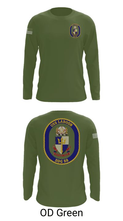 USS LABOON - DDG 58 14402394 Long Sleeve Performance Shirt - 44
