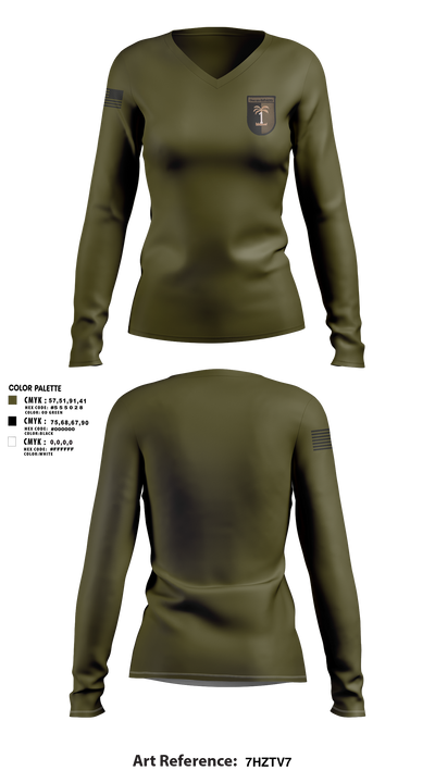 SichZg 36313708 Women's Long Sleeve V-neck Shirt -1 1