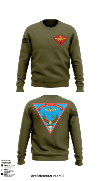 Crew Neck Sweatshirt, Marine Air Group 24, Marines, Teamtime, Team time, sublimation, custom sports apparel, team uniforms, spirit wear, spiritwear, sports uniforms, custom shirts, team store, custom team store, fundraiser sports, apparel fundraiser