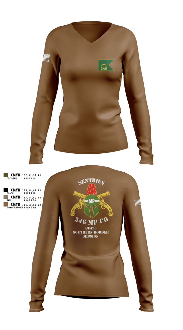Womens Long Sleeve Vneck Shirt, 346 MP CO, , Teamtime, Team time, sublimation, custom sports apparel, team uniforms, spirit wear, spiritwear, sports uniforms, custom shirts, team store, custom team store, fundraiser sports, apparel fundraiser