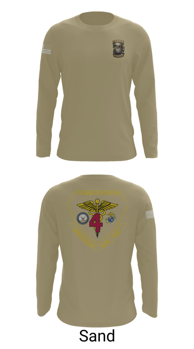 4th Med Battalion 81744782 Long Sleeve Performance Shirt 86
