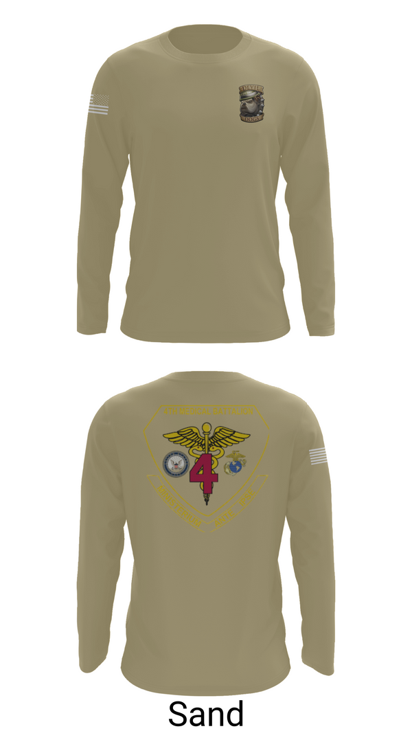 Long Sleeve Performance Shirt, 4th Med Battalion, Marines, Teamtime, Team time, sublimation, custom sports apparel, team uniforms, spirit wear, spiritwear, sports uniforms, custom shirts, team store, custom team store, fundraiser sports, apparel fundraiser