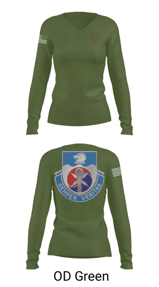 Womens Long Sleeve Vneck Shirt, 312TH MI BN, CHARLIE DETACHMENT, Army, Teamtime, Team time, sublimation, custom sports apparel, team uniforms, spirit wear, spiritwear, sports uniforms, custom shirts, team store, custom team store, fundraiser sports, apparel fundraiser