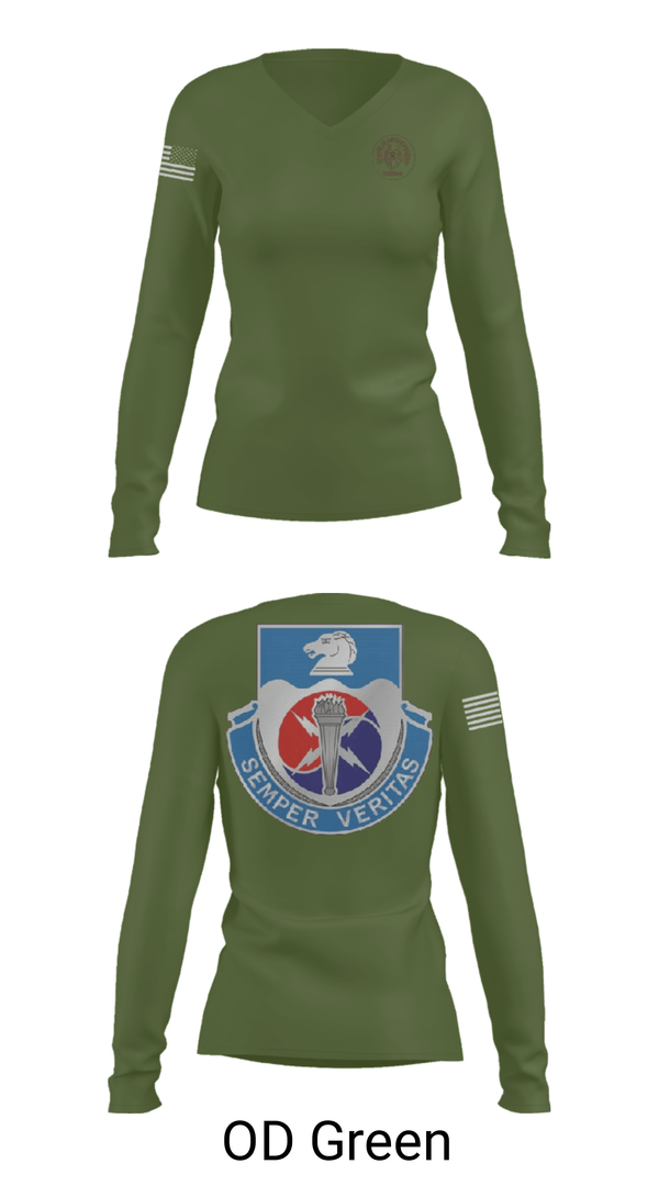 Womens Long Sleeve Vneck Shirt, 312TH MI BN, CHARLIE DETACHMENT, Army, Teamtime, Team time, sublimation, custom sports apparel, team uniforms, spirit wear, spiritwear, sports uniforms, custom shirts, team store, custom team store, fundraiser sports, apparel fundraiser