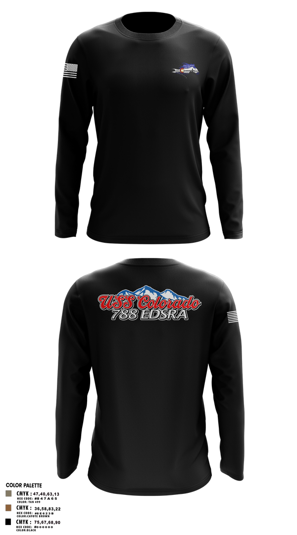 Long Sleeve Performance Shirt, USS Colorado, Navy, Teamtime, Team time, sublimation, custom sports apparel, team uniforms, spirit wear, spiritwear, sports uniforms, custom shirts, team store, custom team store, fundraiser sports, apparel fundraiser
