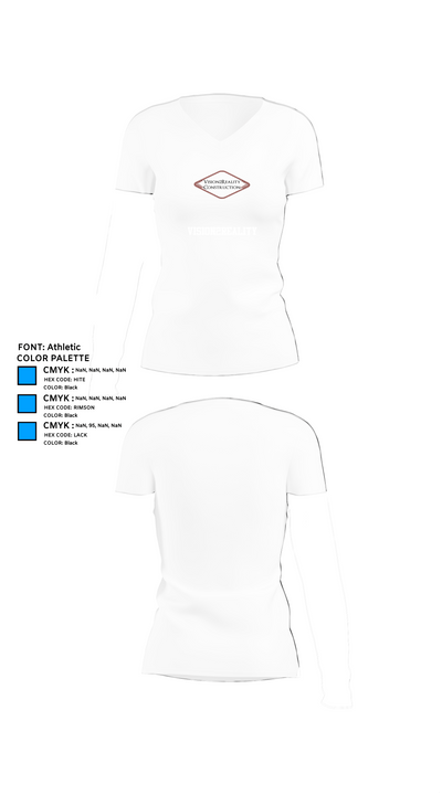 Vision2Reality 33801681 Women's Short Sleeve V-neck Shirt - 18