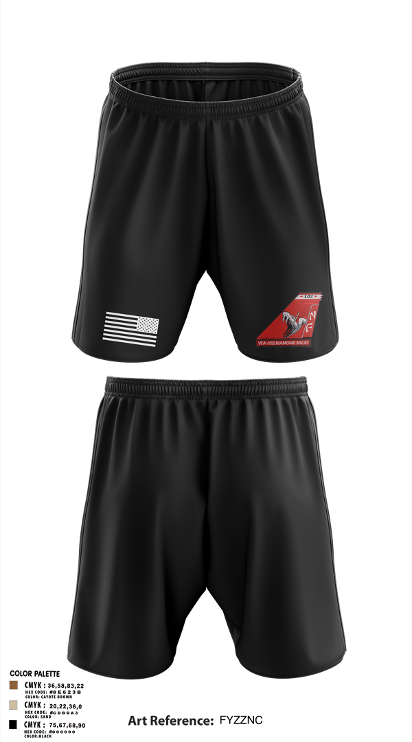 Athletic Shorts With Pockets, VFA-102, , Teamtime, Team time, sublimation, custom sports apparel, team uniforms, spirit wear, spiritwear, sports uniforms, custom shirts, team store, custom team store, fundraiser sports, apparel fundraiser