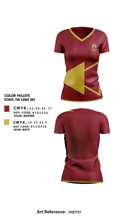 Ninety Six High School Golf 14815535 Women's Short Sleeve V-neck Shirt - 1