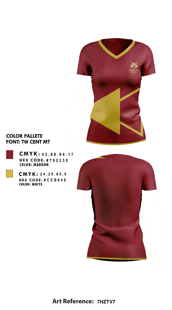 Womens Short Sleeve Vneck Shirt, Ninety Six High School Golf, Golf, Teamtime, Team time, sublimation, custom sports apparel, team uniforms, spirit wear, spiritwear, sports uniforms, custom shirts, team store, custom team store, fundraiser sports, apparel fundraiser
