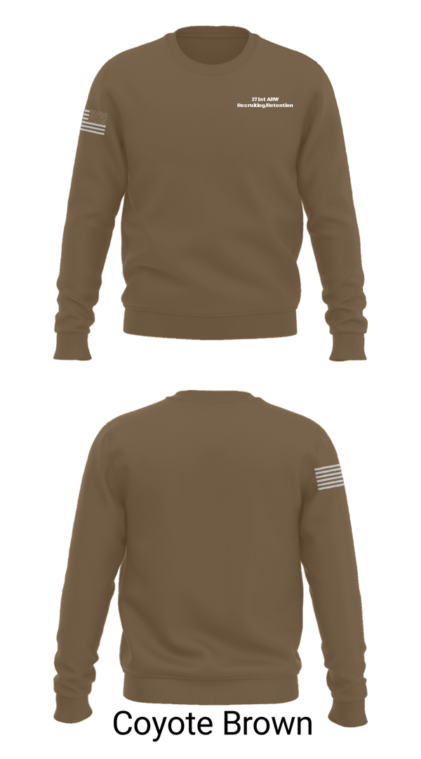 Crew Neck Sweatshirt, 171st ARW Recruiting/Retention, Air Force, Teamtime, Team time, sublimation, custom sports apparel, team uniforms, spirit wear, spiritwear, sports uniforms, custom shirts, team store, custom team store, fundraiser sports, apparel fundraiser