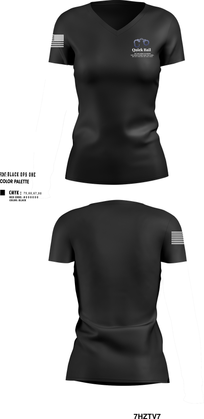 Quick Bail Women's Short Sleeve V-neck Shirt - 27