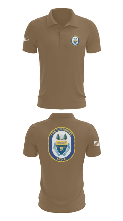 USS RUSHMORE 78932182 Short Sleeve Performance Polo - 7