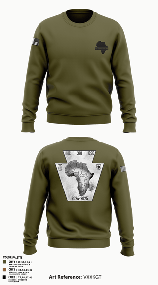 Crew Neck Sweatshirt, HHC 328th BSB, National Guard, Teamtime, Team time, sublimation, custom sports apparel, team uniforms, spirit wear, spiritwear, sports uniforms, custom shirts, team store, custom team store, fundraiser sports, apparel fundraiser