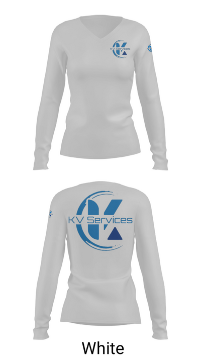 kvservices 91325373 Women's Long Sleeve V-neck Shirt - 16