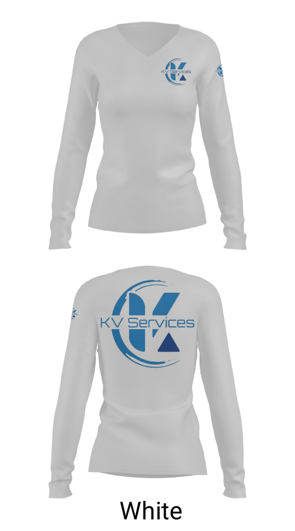 Womens Long Sleeve Vneck Shirt, kvservices, , Teamtime, Team time, sublimation, custom sports apparel, team uniforms, spirit wear, spiritwear, sports uniforms, custom shirts, team store, custom team store, fundraiser sports, apparel fundraiser