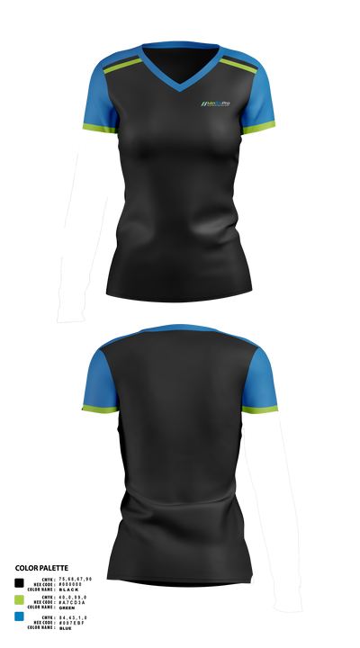 KinExPro Performance Training & Rehab 63111401 Women's Short Sleeve V-neck Shirt - 3