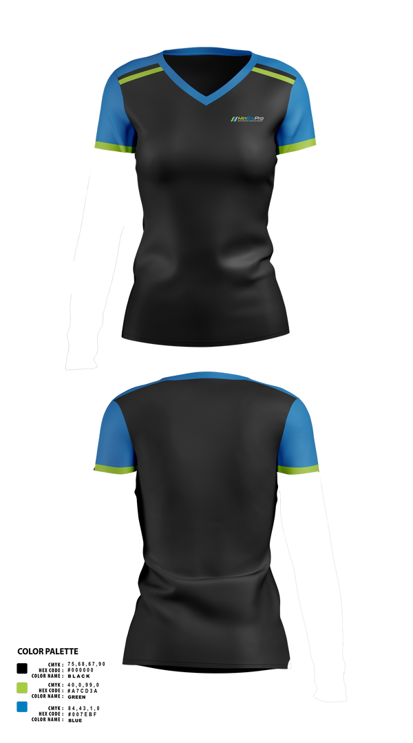 Womens Short Sleeve Vneck Shirt, KinExPro Performance Training & Rehab, , Teamtime, Team time, sublimation, custom sports apparel, team uniforms, spirit wear, spiritwear, sports uniforms, custom shirts, team store, custom team store, fundraiser sports, apparel fundraiser