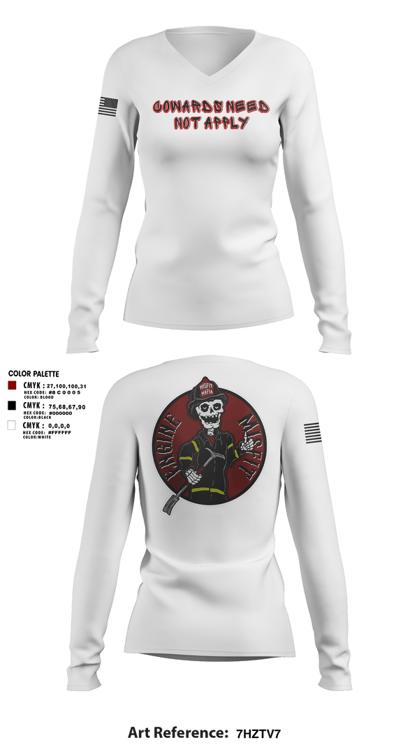 Womens Long Sleeve Vneck Shirt, Engine 12, Fire Department, Teamtime, Team time, sublimation, custom sports apparel, team uniforms, spirit wear, spiritwear, sports uniforms, custom shirts, team store, custom team store, fundraiser sports, apparel fundraiser