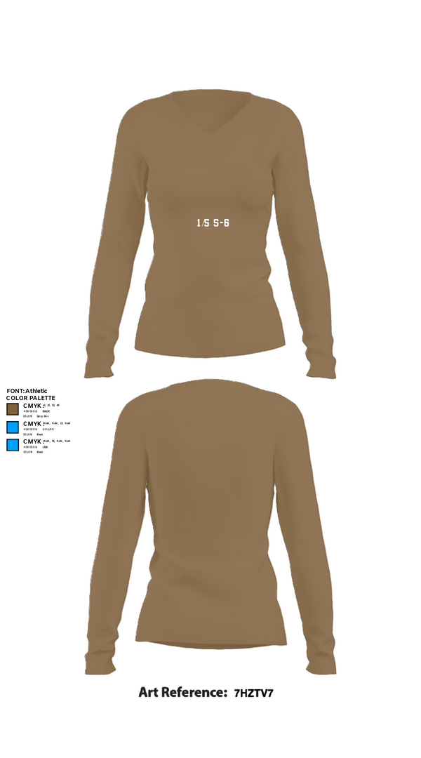 Women's Long Sleeve Vneck Shirt, 1/5 S-6, Marines, Teamtime, Team time, sublimation, custom sports apparel, team uniforms, spirit wear, spiritwear, sports uniforms, custom shirts, team store, custom team store, fundraiser sports, apparel fundraiser
