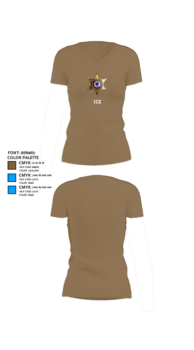 ICE 3400620 Women's Short Sleeve V-neck Shirt - 4