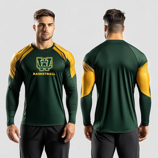 Long Sleeve Performance Shirt, Wilkes Central High School Basketball, Men's Basketball, Teamtime, Team time, sublimation, custom sports apparel, team uniforms, spirit wear, spiritwear, sports uniforms, custom shirts, team store, custom team store, fundraiser sports, apparel fundraiser