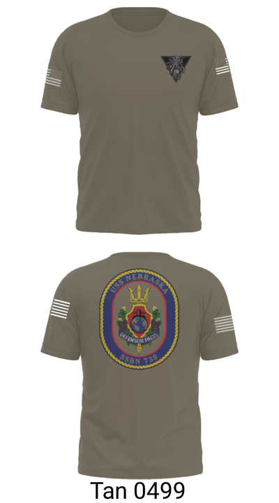 USS Nebraska 93337637 Short Sleeve Performance Shirt - 38
