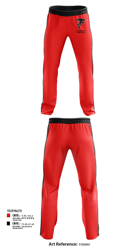 Sweatpants, St Johns High School Soccer, Men's Soccer, Teamtime, Team time, sublimation, custom sports apparel, team uniforms, spirit wear, spiritwear, sports uniforms, custom shirts, team store, custom team store, fundraiser sports, apparel fundraiser