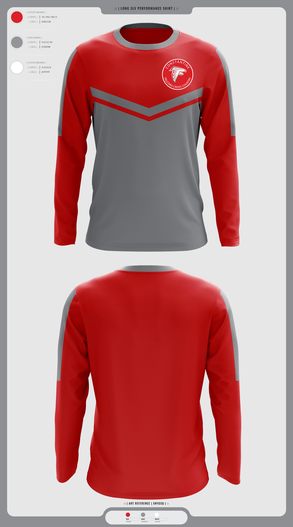 Long Sleeve Performance Shirt, Constantine High School Cross Country, Cross Country, Teamtime, Team time, sublimation, custom sports apparel, team uniforms, spirit wear, spiritwear, sports uniforms, custom shirts, team store, custom team store, fundraiser sports, apparel fundraiser