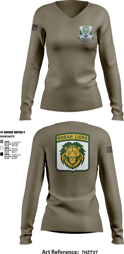 Borah High School JROTC 12046819 Women's Long Sleeve V-neck Shirt - 1