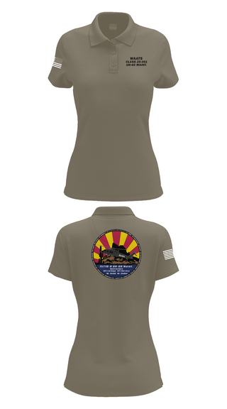 Womens Short Sleeve Performance Polo, WAATS 15T10 CLASS 25-001, , Teamtime, Team time, sublimation, custom sports apparel, team uniforms, spirit wear, spiritwear, sports uniforms, custom shirts, team store, custom team store, fundraiser sports, apparel fundraiser