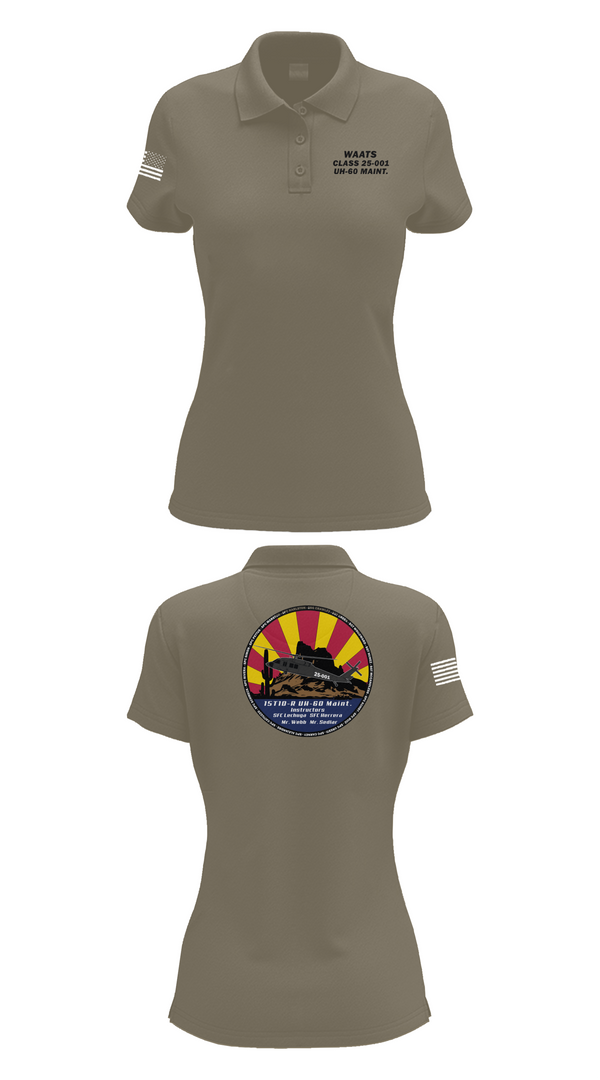 Womens Short Sleeve Performance Polo, WAATS 15T10 CLASS 25-001, , Teamtime, Team time, sublimation, custom sports apparel, team uniforms, spirit wear, spiritwear, sports uniforms, custom shirts, team store, custom team store, fundraiser sports, apparel fundraiser