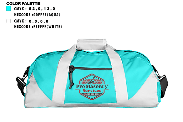 Duffle Bag, Pro Masonry Services LLC, , Teamtime, Team time, sublimation, custom sports apparel, team uniforms, spirit wear, spiritwear, sports uniforms, custom shirts, team store, custom team store, fundraiser sports, apparel fundraiser