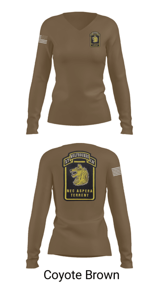 Womens Long Sleeve Vneck Shirt, Wolfhounds, Army, Teamtime, Team time, sublimation, custom sports apparel, team uniforms, spirit wear, spiritwear, sports uniforms, custom shirts, team store, custom team store, fundraiser sports, apparel fundraiser